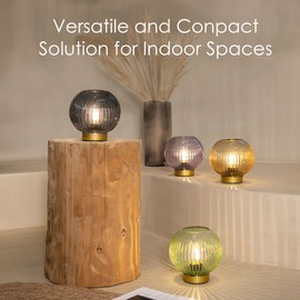 Battery Operated Lamp with Remote Control for Table Decor,Small Cordless Table Lamps with Timer&Replaceable LED Blub,Portable Decorative Lamp for Bedside/Entryway/bookshelf/bathroom/Corner Decor(Grey)