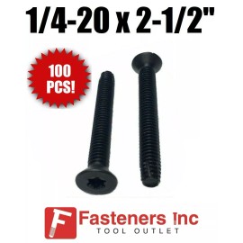 Brighton (Qty 100) 1/4-20 x 2 1/2" Torx Trailer Flooring Floorboard Screws Self Tapping