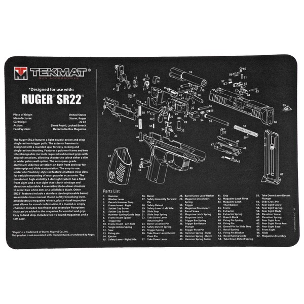 TekMat TEK-R17-RUGERSR22-TEK