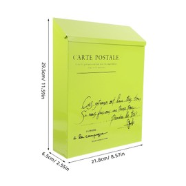 Operitacx Vintage Eisen Wandbriefkasten mit Schloss Antike Briefkasten für Garten und Außenbereich Robuste Wandmontagebox Grün für Dekorative Zwecke und Persönliche Gestaltung