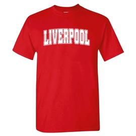 Liverpool - World Soccer Retro Club Men's Fan T-Shirt (Red T-Shirt, L)