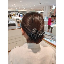 JJ Queen [Department Store] [JJ Queen] Milky Way Scrunchie Hair Scrunchie HR524 (Select 1 of 2 T-colors) HR524 - [00002]HR525 Beige / [백화점] [제이제이퀸] 은하수 스크런치 헤어슈슈 HR524 (2가지 T색상중 택1) HR524 - [00002]HR525 베이지