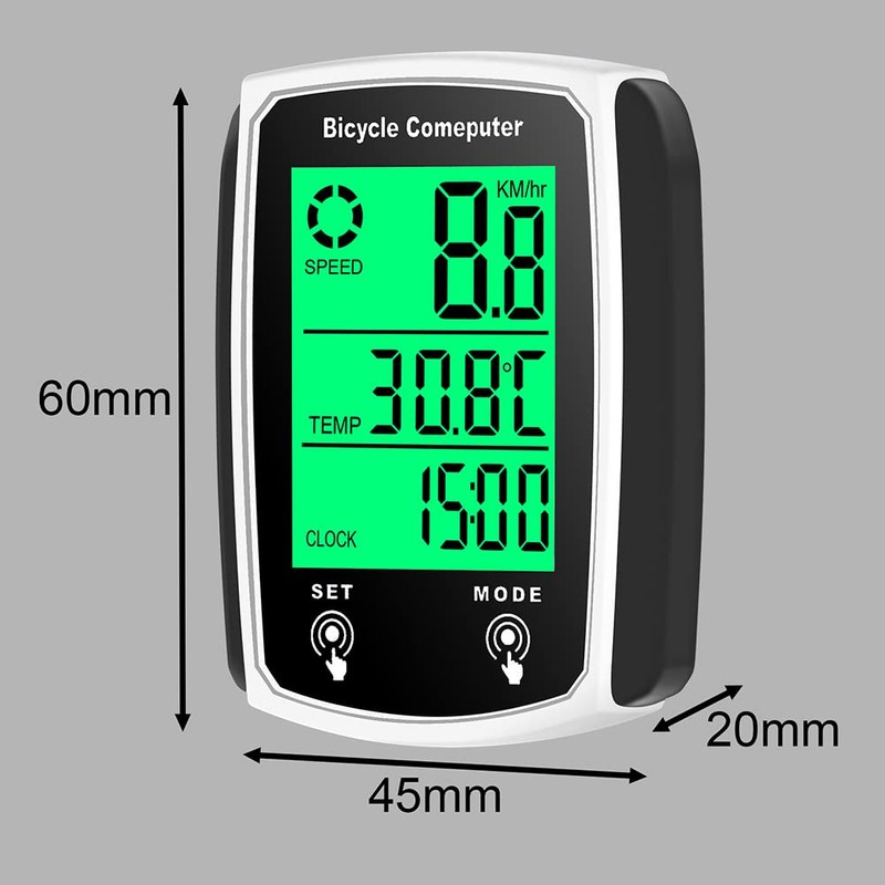 EXGUEACK Bike Computer Wired, Waterproof Bicycle Speedometer and Odometer with