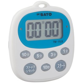 Sato Keiryoki Seisakujo Sato Measuring Instruments (SATO) Timer with Magnet, Repeat Function, Sound and Light Notification, 3-Minute Button, TM-11LS・1700-32