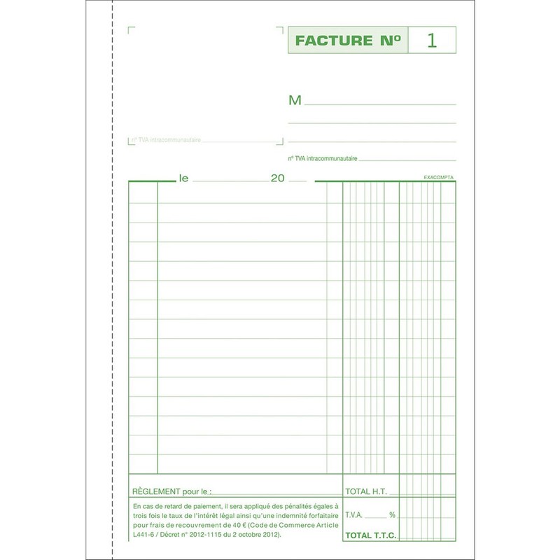Exacompta - Ref. 3278AE - 1 Manifold INVOICES - with