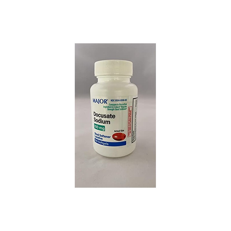Docusate Sodium 100 MG Softgels Generic for Colace 100 ea