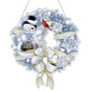 Christmas Diamond Art Painting Wreath Hanging Sign Decorations, DIY 5D