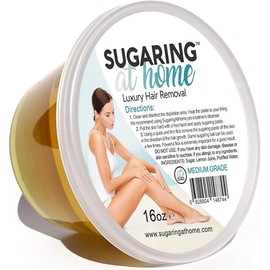 Sugaring Hair Removal Paste Medium for Professional Use on Bikini, Brazilian, Arms, Legs, Back 16 oz.