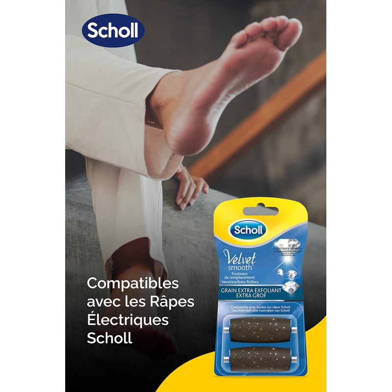 Scholl Velvet Smooth Express Pedi Crystal Diamonds Extra Exfoliating Grains