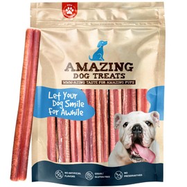 Amazing Dog Treats - 6 Inch Medium Size Bully Sticks (10 Count) - Bulk Bully Sticks for Dogs - No Hide Bully Stick Dog Bones