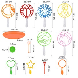 Itoyx Bubble Sticks Set, 20-Piece Assortment Bubble Toy with Animal Pattern, Fun Large Giant Soap Bubble Sticks for Children, Summer, Outdoor, Playtime, Activity