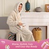 KAWAHOME 3D Pattern Wearable Blanket Hoodie Oversized Warm for Women