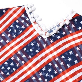 QPANCY Girls 4th July Cover Up USA Flag Swimsuit Independence Day Beach Coverups 10-12