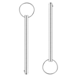 sourcing map 2Pcs 8mmx105mm Quick Release Pins, 316 Stainless Steel Marine Hardware for Marine Mountain Seat, Ship Outfitting, Shipbuilding, Silver