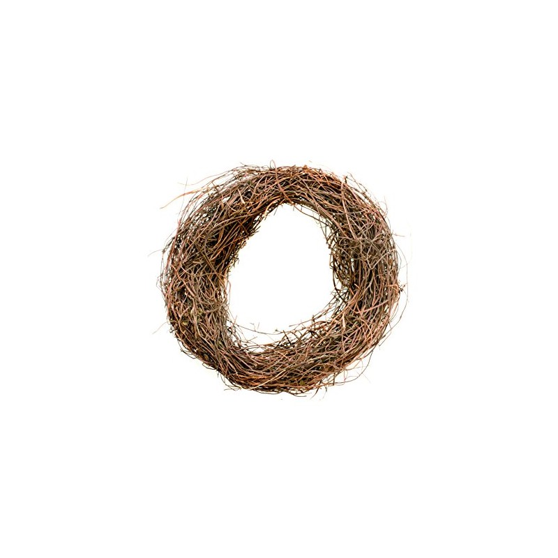 GLOREX Vine Wreath Fine 25 cm, Vines Branches, Natural, 25