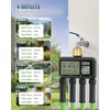 WILAWELS 4 Zone Brass Sprinkler Timer, Garden Hose Timer, Automatic