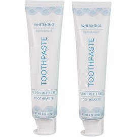Peppermint Fluoride Free Whitening Toothpaste 6oz/170g (Pack of 2)