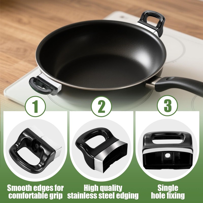 2 Pack Pot Handles Replacement, Universal Pan Handle for Pot