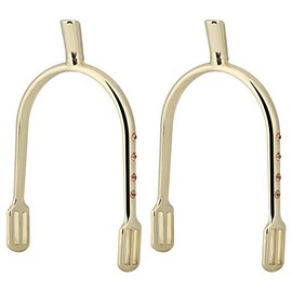 HEEPDD Spurs of Women, Zinc Alloy Chrome Plating or Copper Plating Yellow Abseiling Spur Bands with Rhinestone Decoration for Women Young Girls [Gold] Halter