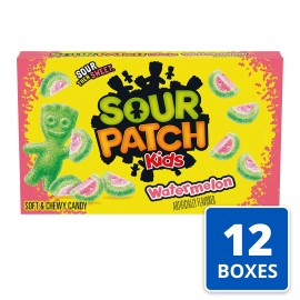 SOUR PATCH KIDS Watermelon Soft Chewy Candy Pack of 12 3.5 Ounce Boxes
