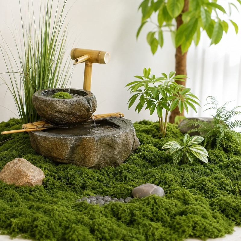 36ft Artificial Moss for DIY Crafts – Realistic Green Polyester