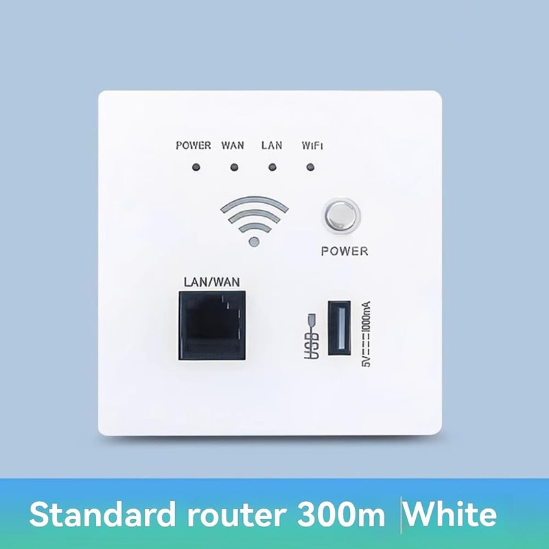 Snblzhef 300Mbps 2.4Ghz WiFi Router Wireless WiFi Socket RJ45 AP
