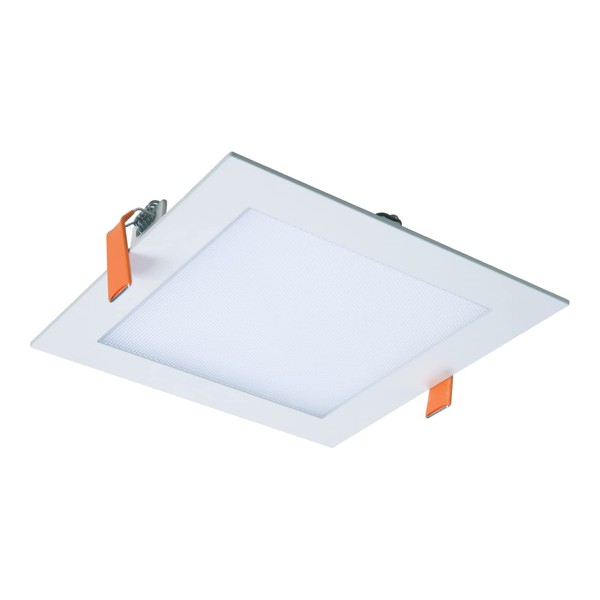 HALO 6 inch Square Recessed LED Ceiling & Shower Light – Canless Ultra Thin Downlight– 2700K/3000K/3500K/4000K/5000K Selectable– White