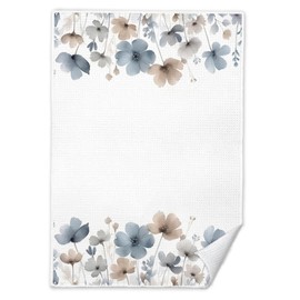 Boho Floral Kitchen Towels, Rustic Floral Botanical Dish Tea Towels for Kitchen Bathroom Decor, Cottagecore Boho Flower Hand Towels, 16x24 Inch
