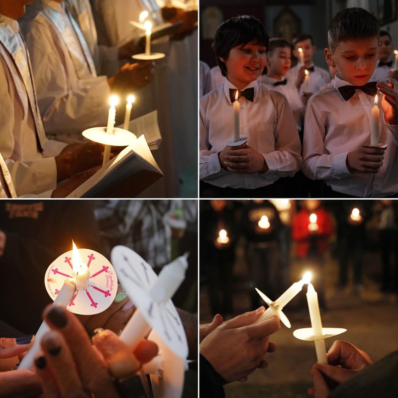 100 - Pack White Church Service Candles with 3 -