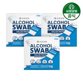 Happy Home Alcohol Swap 3 large capacity 360 sheets / 해피홈 알콜스왑 대용량 360매 3개