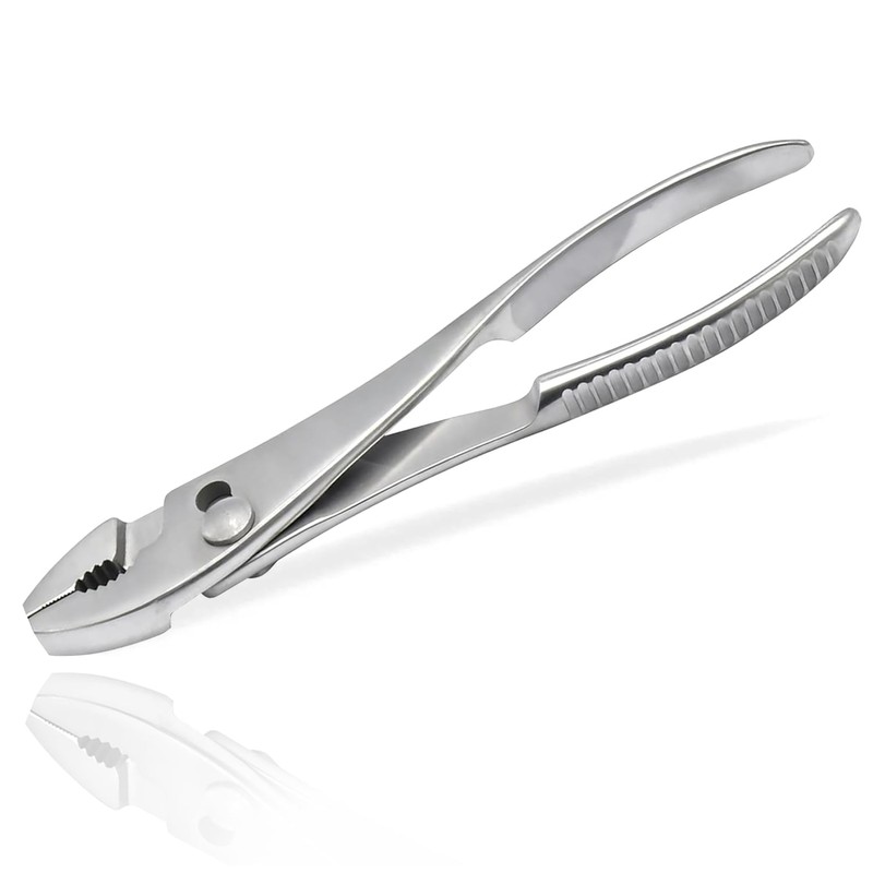 AAProTools Non-marring Stainless Steel Jaw Slip Joint Pliers 8"