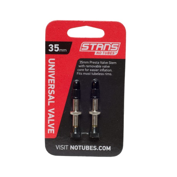 Stans No Tubes 35mm Presta Universal Valve Stem (Carded Pair