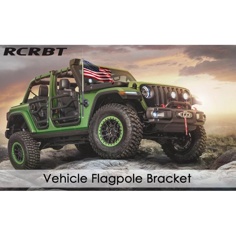 Feiteplus Universal Flagpole Holder w/ Suction Cup Kit for ATV