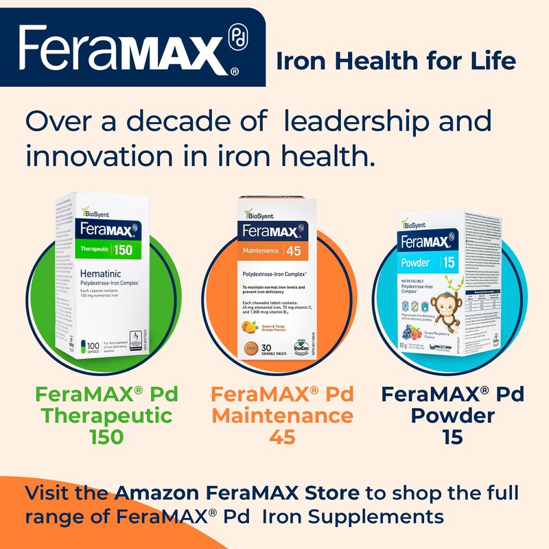 FeraMAX FeraMAX Pd Maintenance 45 Iron Supplement - Great Tasting