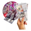 100 Billetes Juguete Dinero Didácticos Dólar Papel Utilería