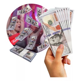 100 Billetes Juguete Dinero Didácticos Dólar Papel Utilería