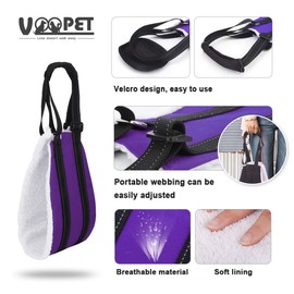 VOOPET Dog Sling, Help Lift Back Legs, Portable Hip Support Harness Assist Lift Dogs Rear for Canine Aid - Pet Lift Harness for Small Medium & Large Dogs Hind Leg Support Rehabilitation