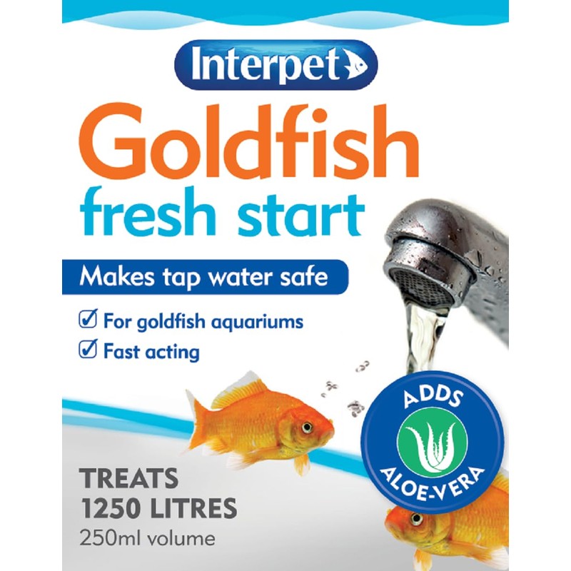 Interpet Goldfish Fresh Start Aquarium Water Treatment Dechlorinator with Aloe