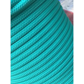 Valley 5/16 x 150 ft Pre-Cut Double Braid-Yacht Braid polyester rope hank. Turquoise.