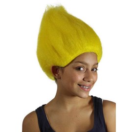 My Costume Wigs Yellow Troll Wig for All Ages – Fun Costume Hair for Kids, Teens & Adults – Halloween, Dress Up, Cosplay