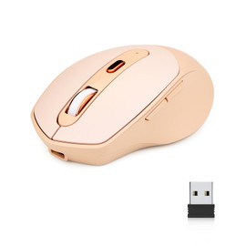 MOLGRIA M20 Wireless Gaming Mouse, Triple Mode- 2.4G/USB-C/Bluetooth 5.0 Connection with in-Built Battery Rechargeable Gaming Mice Lightweight for Travel and Office Work (Pink)