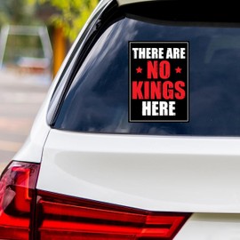 No Kings in America Vinyl Sticker, Resist Hate Decal, Anti-Trump, No Kings Liberty Sticker, Resist Fascism Car Bumper Sticker, 6" x 4.5"
