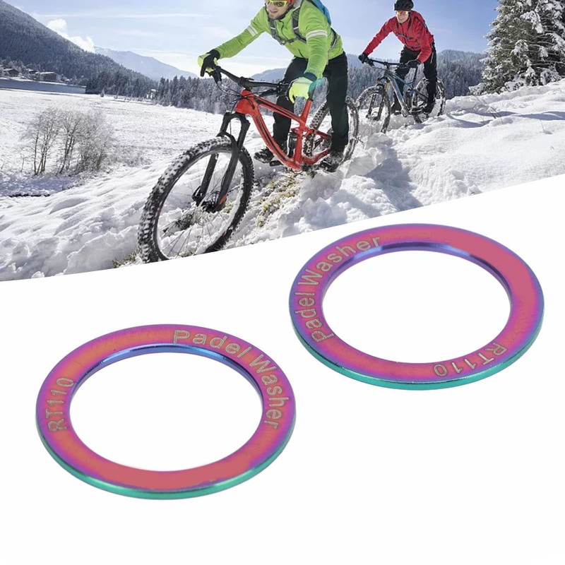 BuyWeek Bicycle Pedals Washers, Pack of 2 Waterproof Extended Bicycle