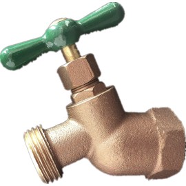 EZ-FLUID 1/2" FIP Inlet Hose Bibb x 3/4“ MHT Male Hose Threaded Outlet For Garden Watering Hose Bibb,Heavy Duty Brass No-Kink Hose Bib Water,Outdoor Garden Spigot Shut Off Valve(1)