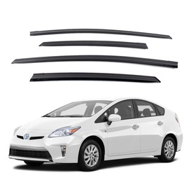 Safe Smoke Window Visor Sun Rain Vent Guard 4 Pcs Set for 2009~2015 Prius Out Channel Visor