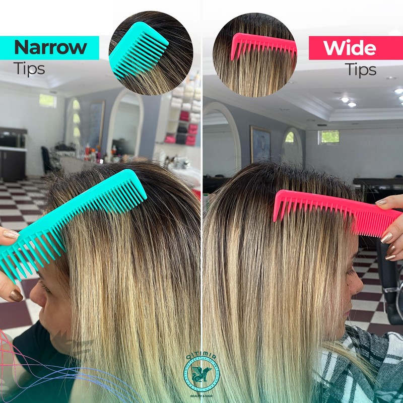 QITIMIR Colorful Hair Comb Set 6 Colors in Pack, Hair