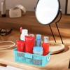 Buyitt 6 Pack Small Plastic Rectangular Baskets, Colored Plastic Basket