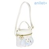 anilet + Animal Cow Vanity Shoulder Bag, Dog, White, Ribbon,