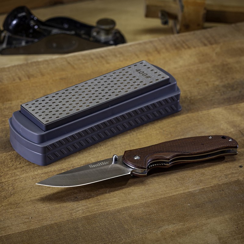 Smith's 51312 6" DUALGRIT FINE Diamond Stone Gray