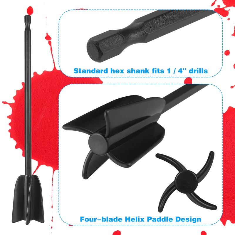 Zocipro 6Pcs Drill Mixer Attachment, Reusable Epoxy Mixer Attachment for